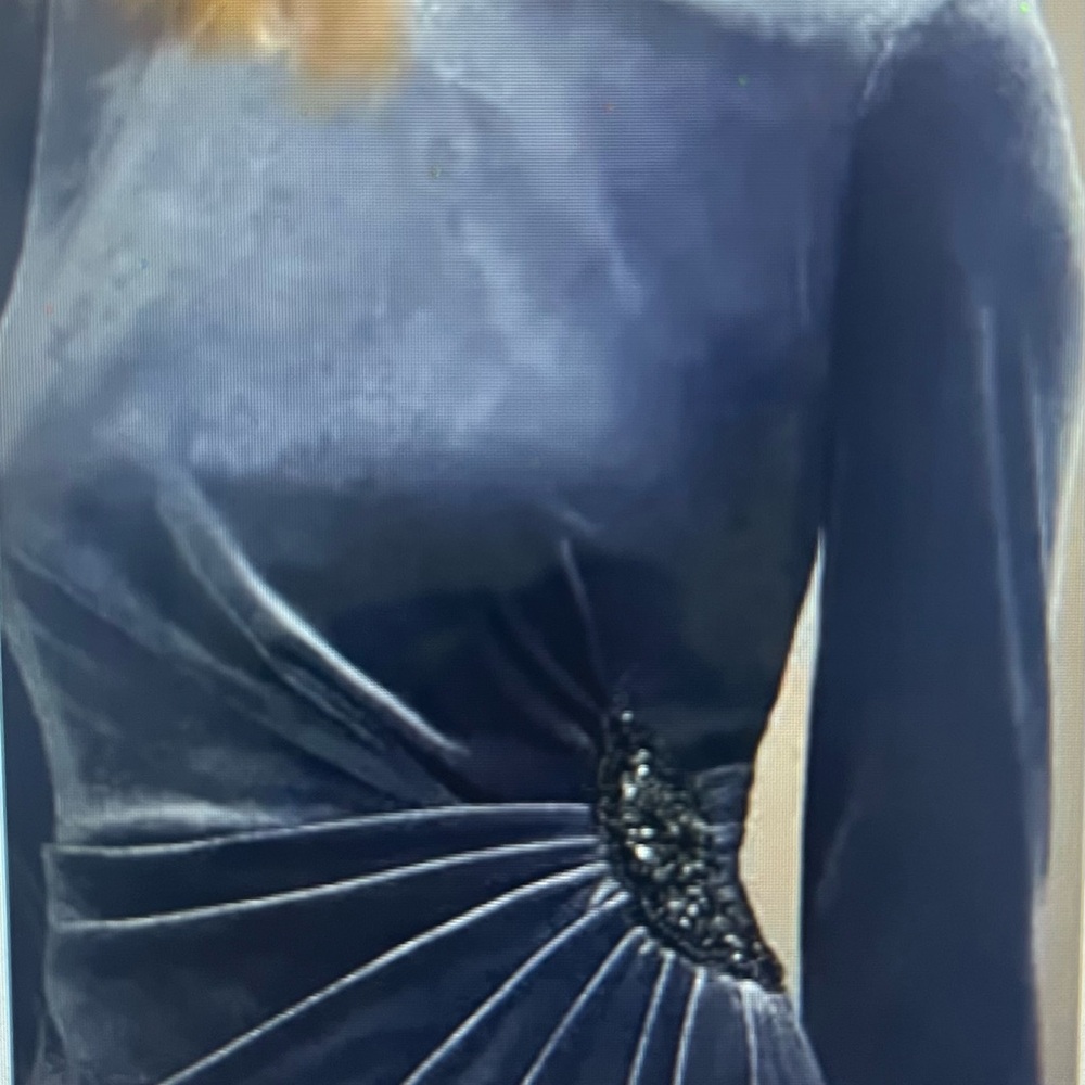 Oleg Cassini velvet cocktail length dress